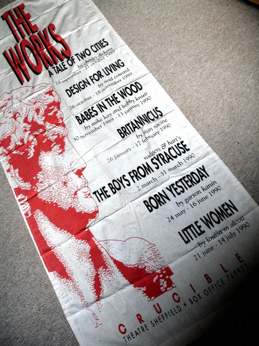 Crucible Theatre promotional banner, 1989-1990 season