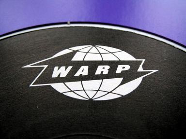 Warp logo and lilac sleeve genius by Designers Republic