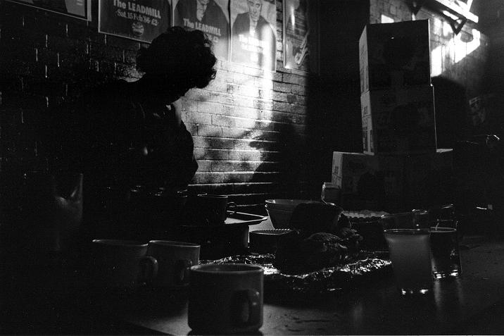 Leadmill back room, Sheffield, 1986