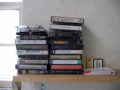 Cassette tapes at the Curfew Tower, Cushendall Cassette tapes at the Curfew Tower, Cushendall